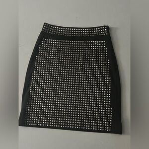 Zara Black and Silver Studded Skirt